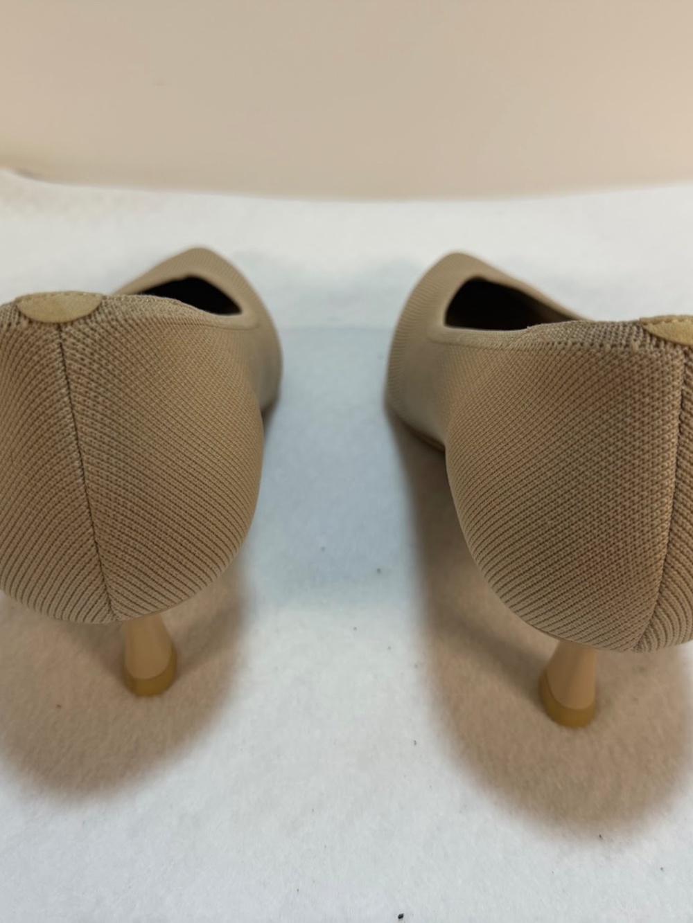 VIVAIA Pointed Toe Kitten Heel Pumps Beige Knit Womens EU 41 - Picture 6 of 8